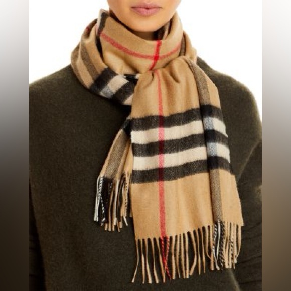 New Burberry check classic cashmere scarf unisex scarf - Picture 2 of 16